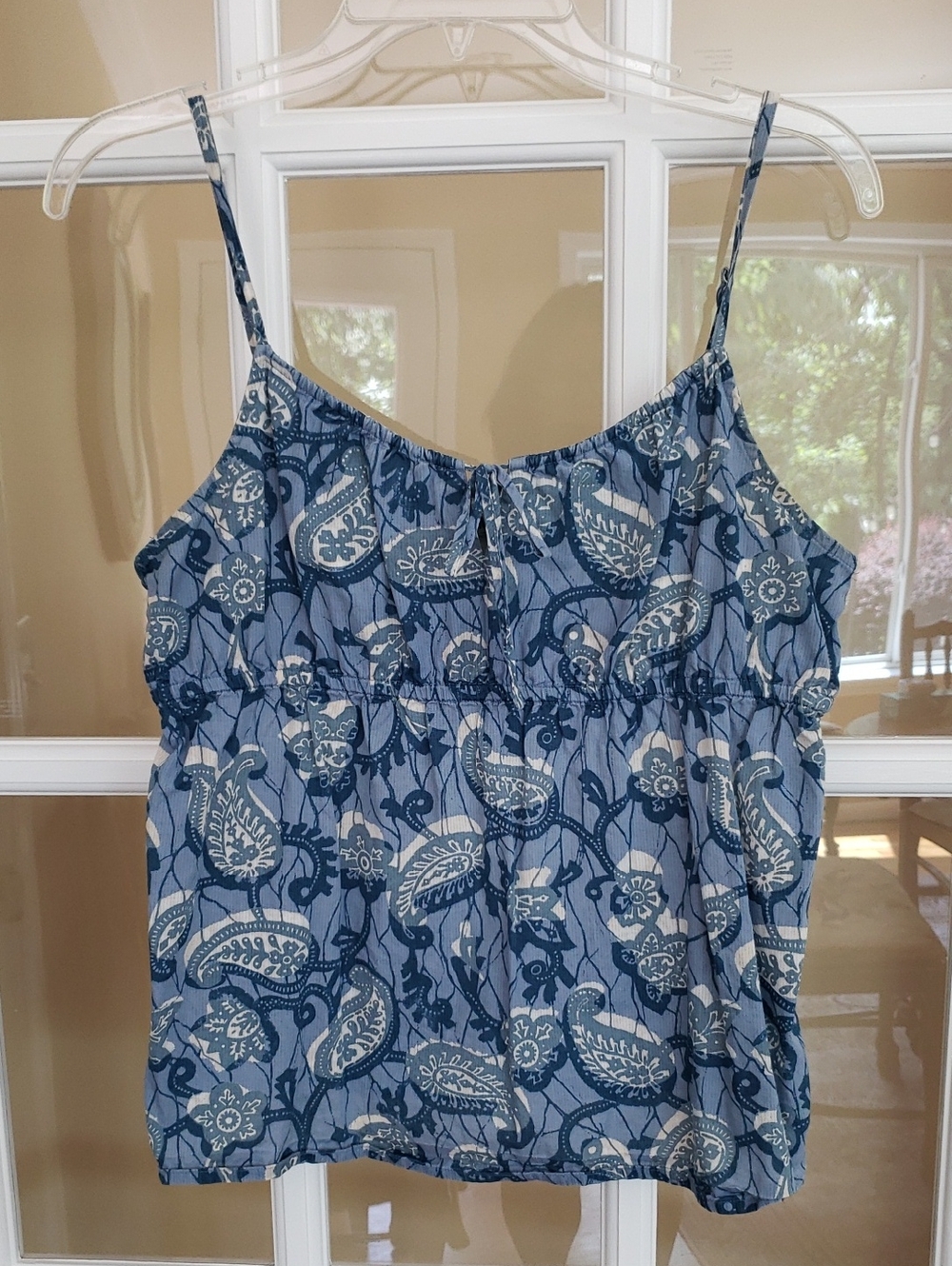 Blue Paisley Spaghetti-Strap Camisole by Stamp 10 - Size: 8